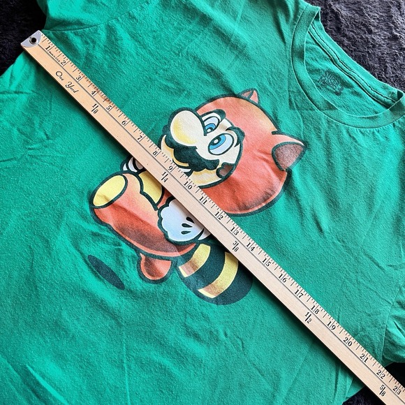 Super Mario 3 Green‎ Tanooki Mario T Shirt Cotton Mens XL - Picture 5 of 7